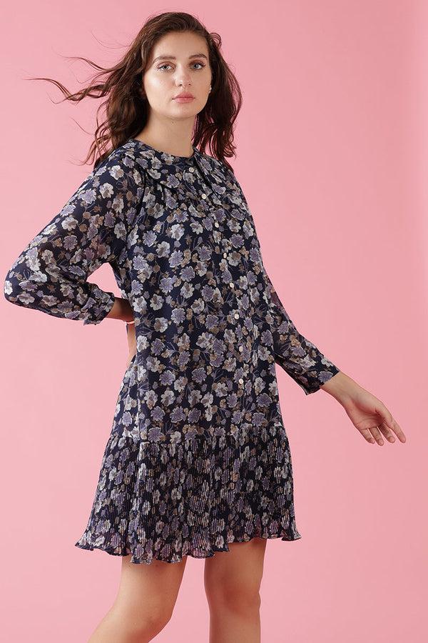 Gipsy Gipsy Navy Georgette Dress Navy