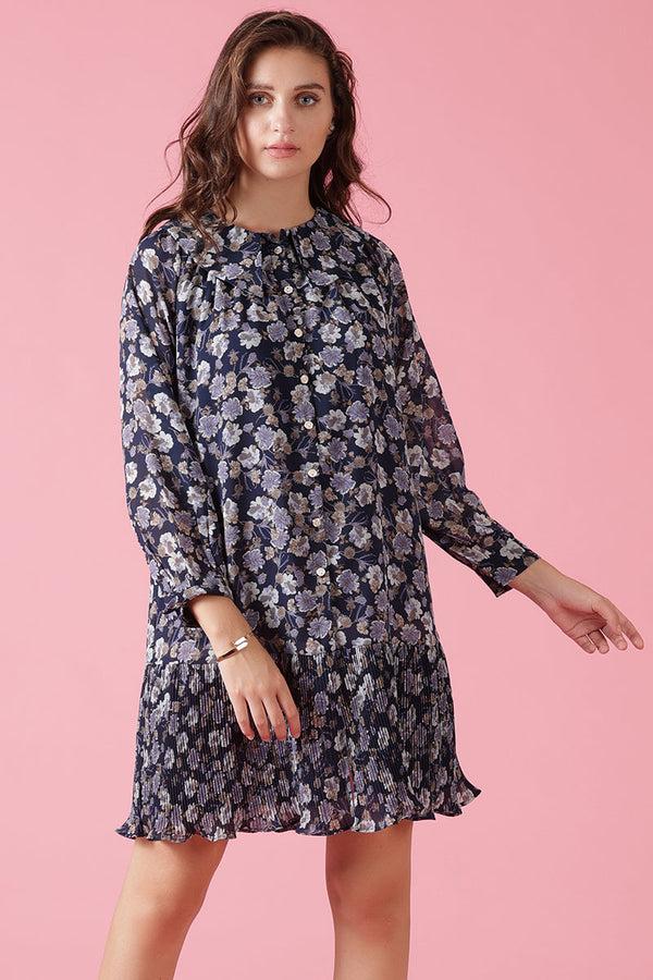 gipsy Gipsy Navy Georgette Dress Navy