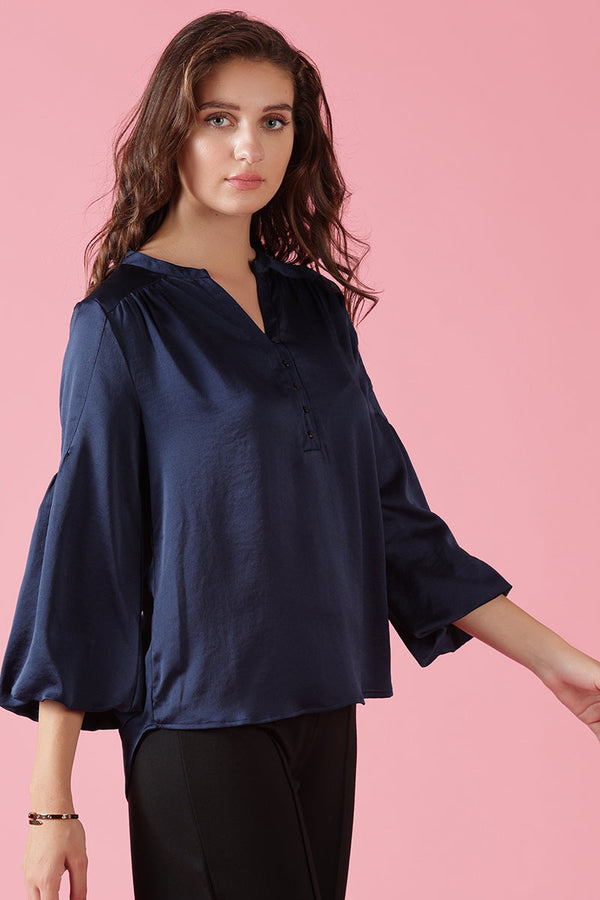 Gipsy Gipsy Navy Georgette Tunic Navy