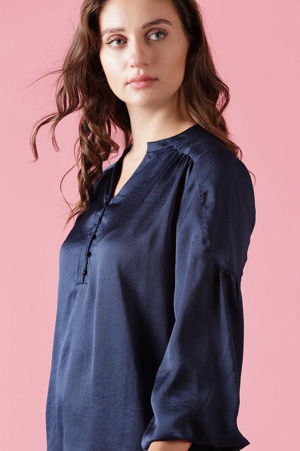 Gipsy Gipsy Navy Georgette Tunic Navy