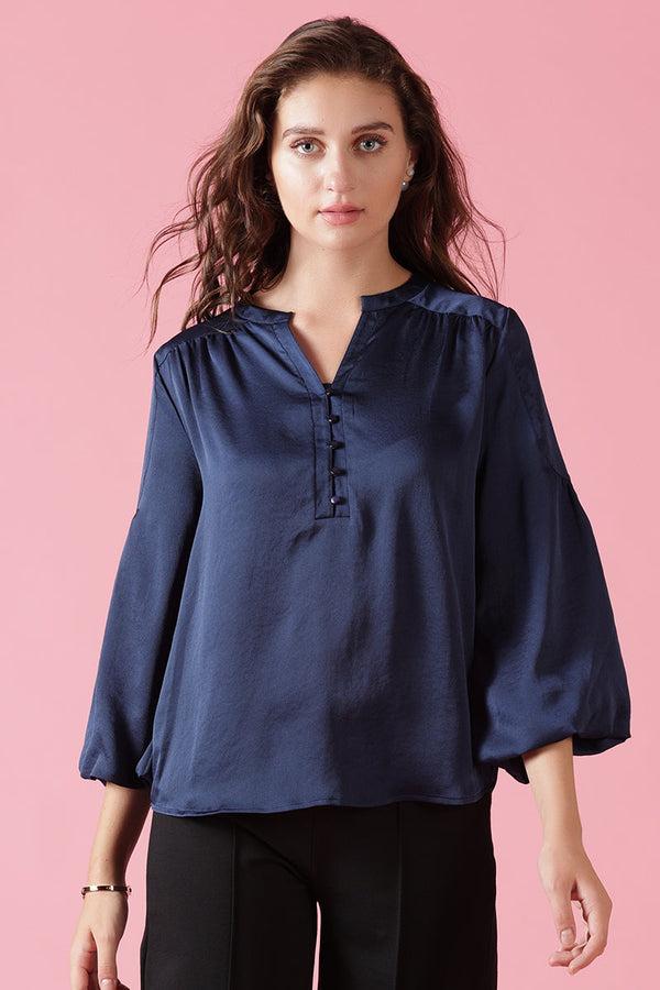 gipsy Gipsy Navy Georgette Tunic Navy