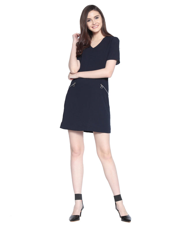 Gipsy Gipsy Navy Poleyster Dress