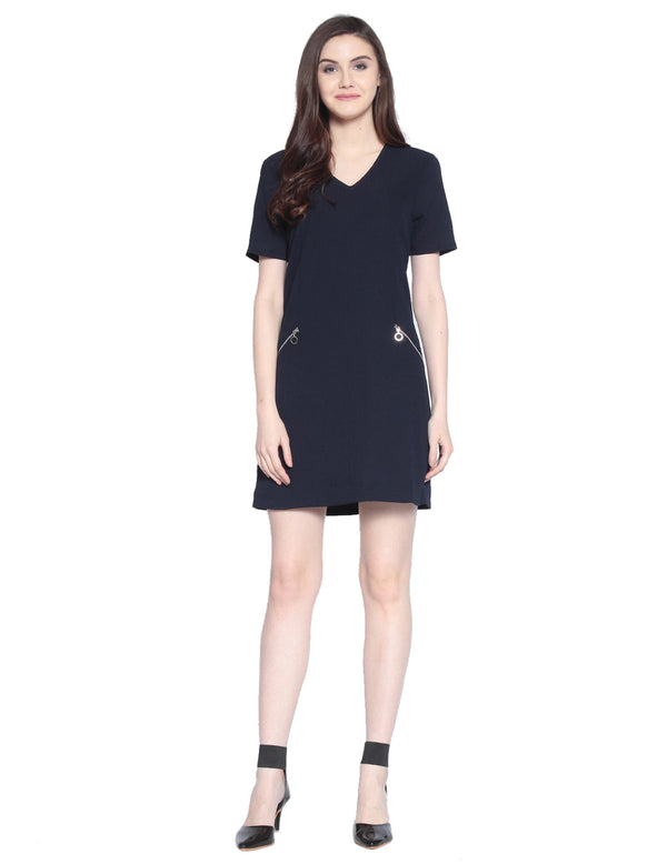 Gipsy Gipsy Navy Poleyster Dress
