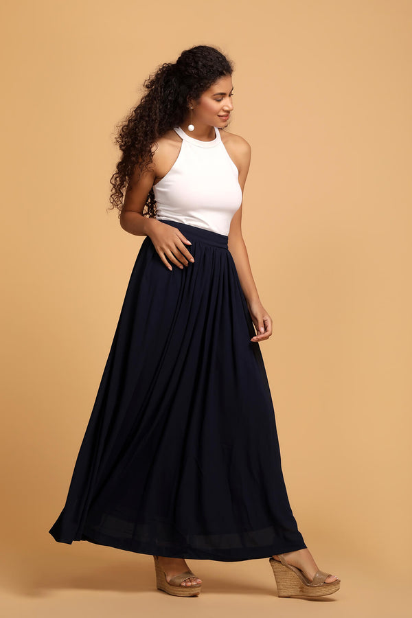 Gipsy Gipsy Navy Poleyster Skirt