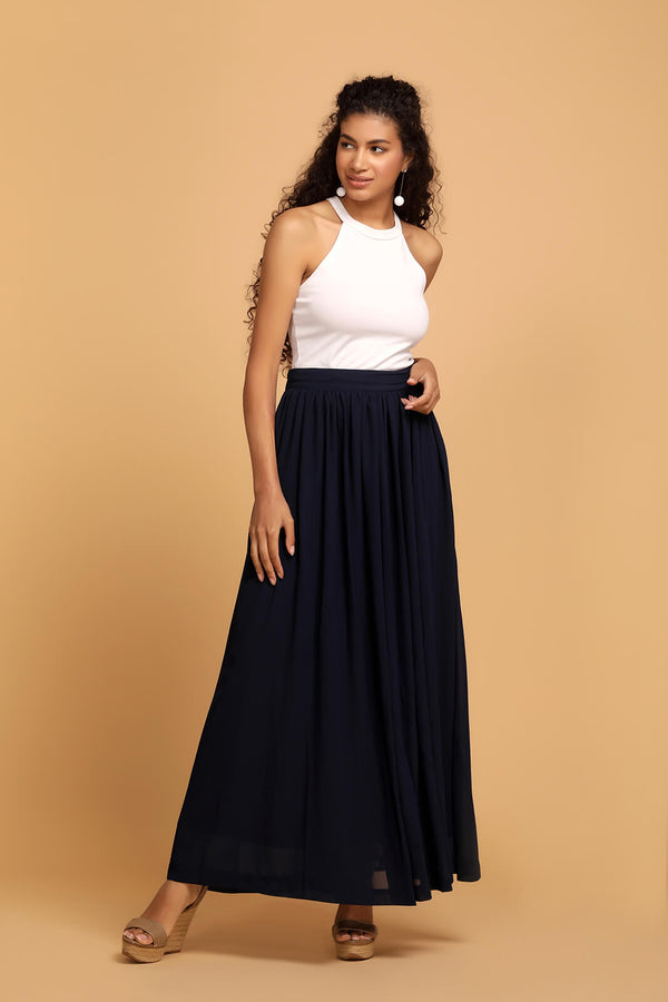 Gipsy Gipsy Navy Poleyster Skirt