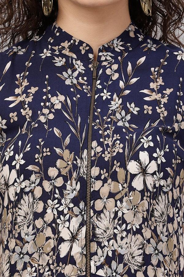 Gipsy Gipsy Navy Polyster Dress Navy Blue