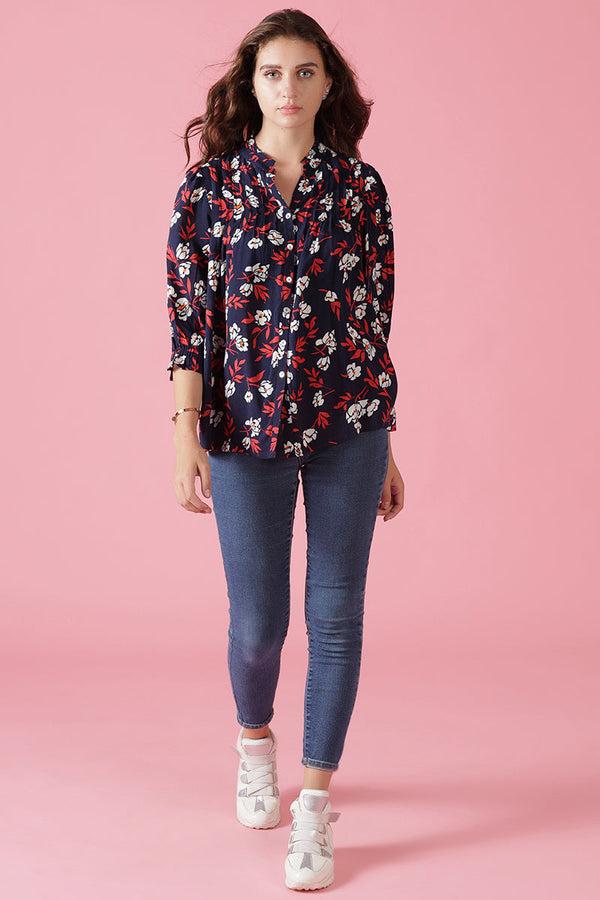 Gipsy Gipsy Navy Rayon Tunic Navy