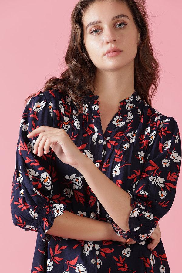 Gipsy Gipsy Navy Rayon Tunic Navy