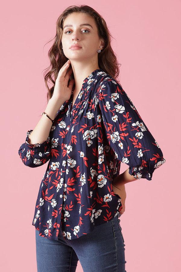 gipsy Gipsy Navy Rayon Tunic Navy