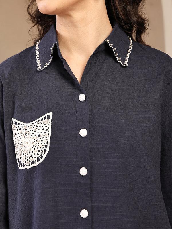 Gipsy Gipsy Navy Solid Cotton Cord Set Navy