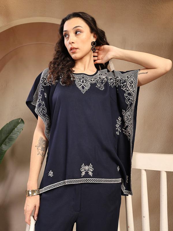 Gipsy Gipsy Navy Solid Rayon Cord Set Navy
