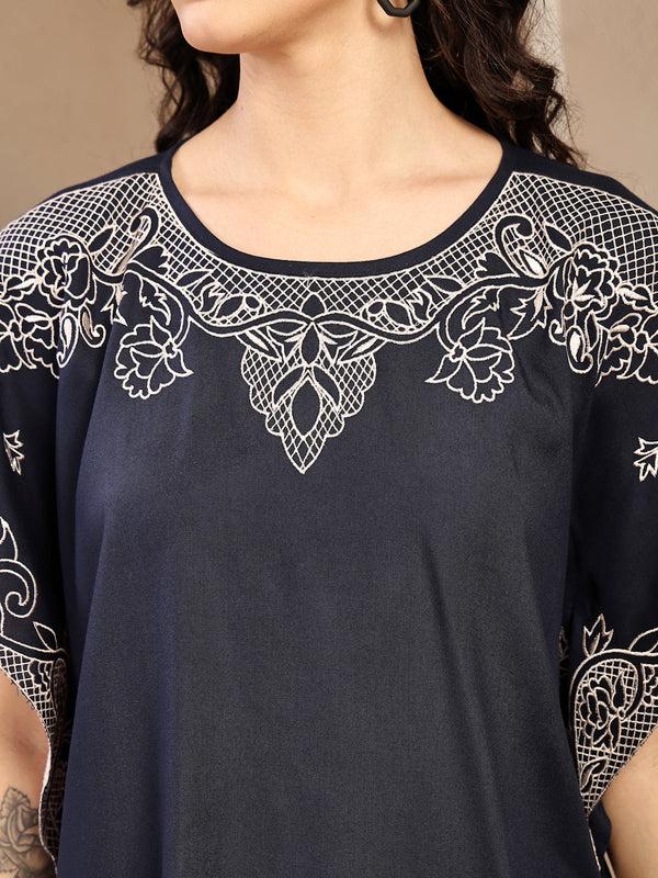 Gipsy Gipsy Navy Solid Rayon Cord Set Navy