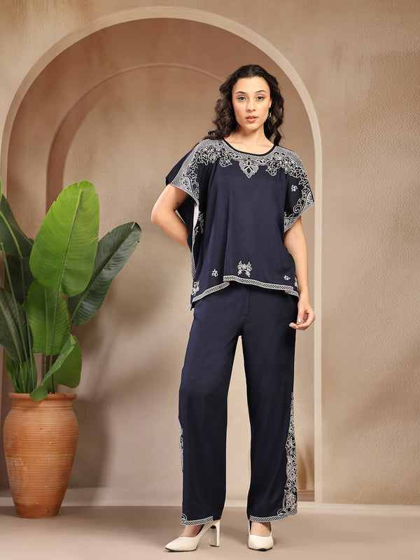 gipsy Gipsy Navy Solid Rayon Cord Set Navy