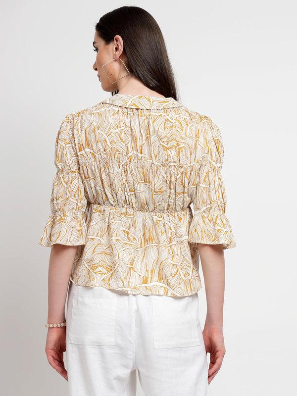 Gipsy Gipsy Ochere Cotton Print Blouse Ochere