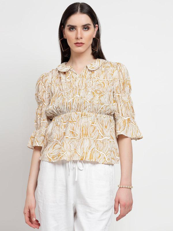 gipsy Gipsy Ochere Cotton Print Blouse Ochere
