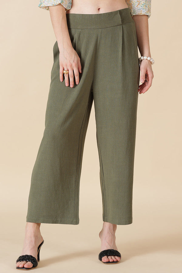 gipsy Gipsy Olive Cotton Ladies Pant Orange
