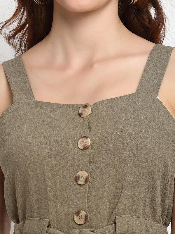 Gipsy Gipsy Olive Linen Blouse