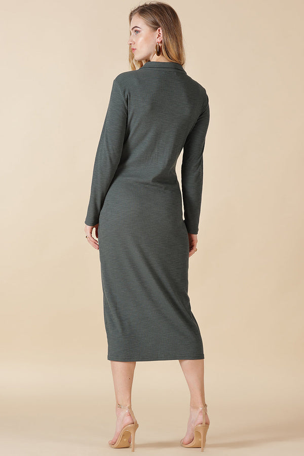 Gipsy Gipsy Olive Nr Knit Dress