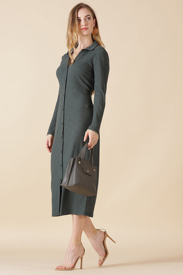 Gipsy Gipsy Olive Nr Knit Dress