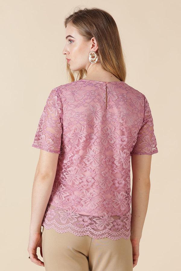 Gipsy Gipsy Onion Pink Net Fabric Blouse