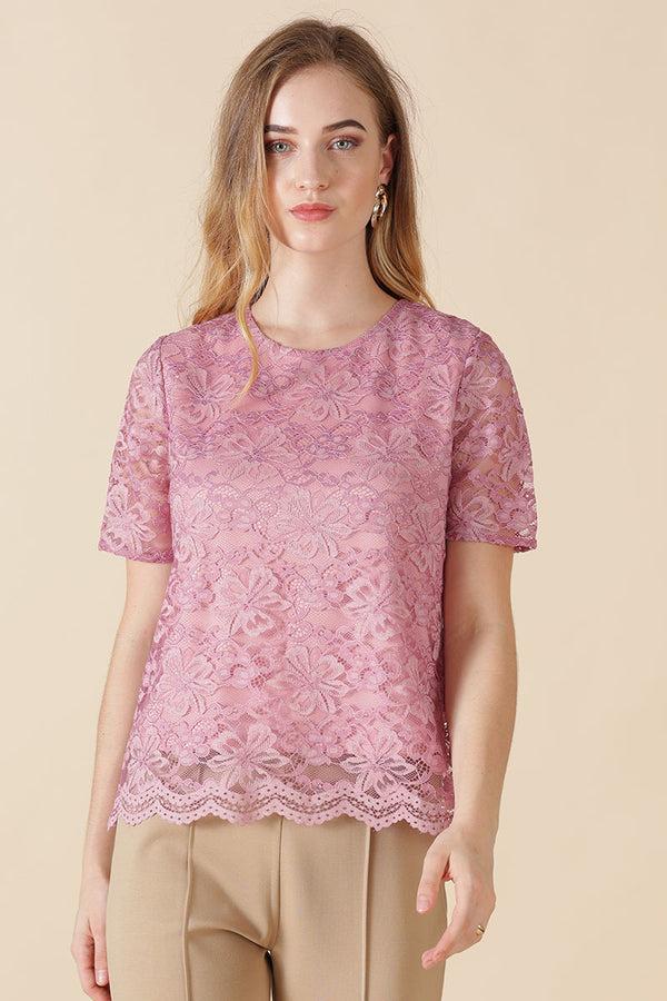 gipsy Gipsy Onion Pink Net Fabric Blouse
