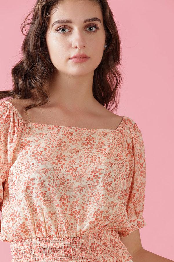 Gipsy Gipsy Orange Georgette Crop Orange