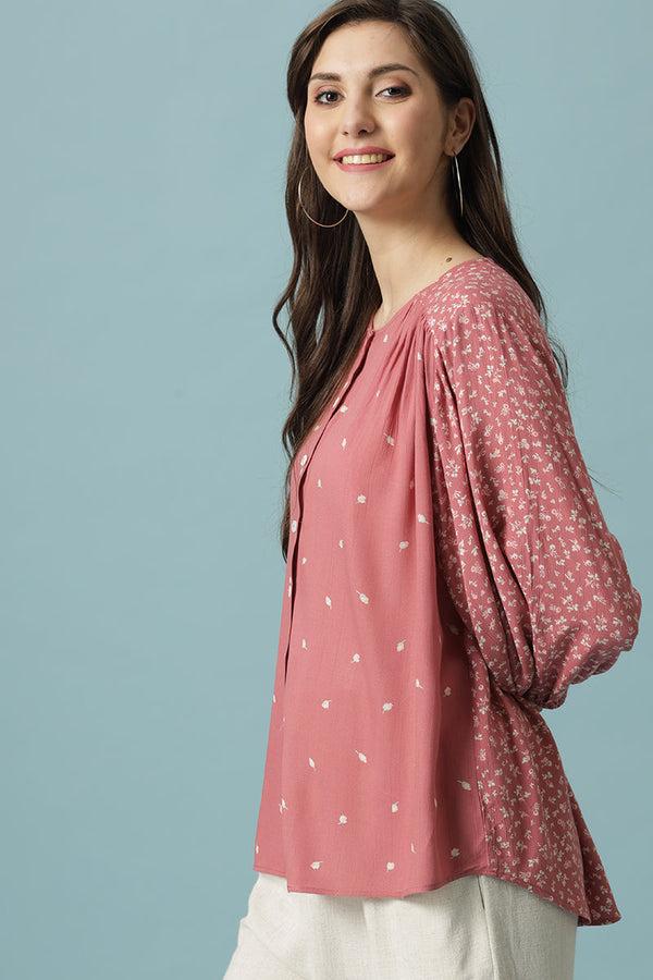 Gipsy Gipsy Peach Cotton Print Tunic