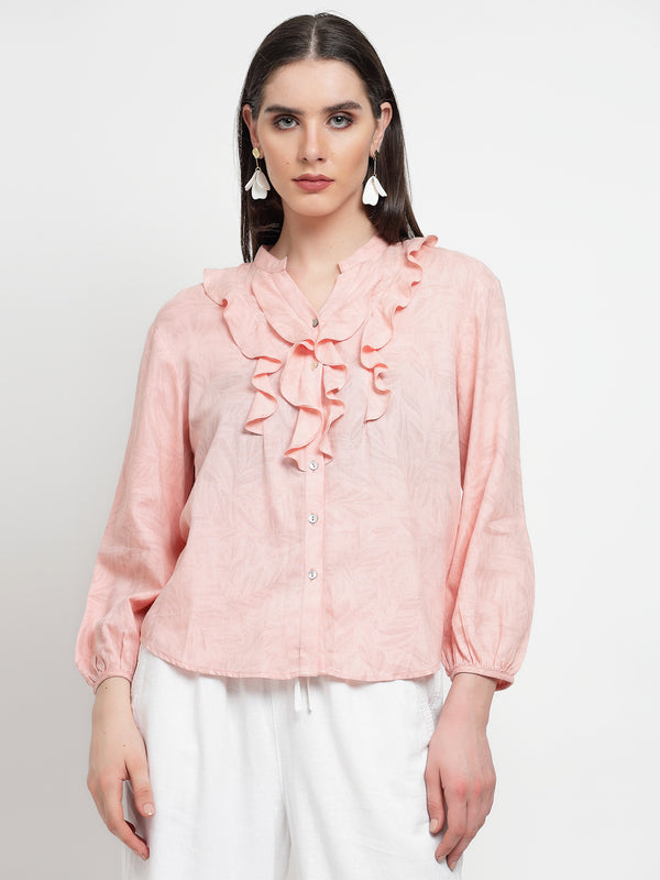 gipsy Gipsy Peach Cotton Print Tunic Peach