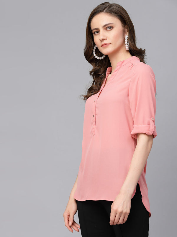 Gipsy Gipsy Peach Georgette Tunic Peach