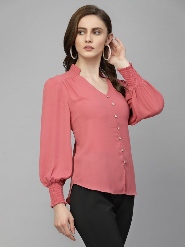 Gipsy Gipsy Peach Georgette Tunic Peach