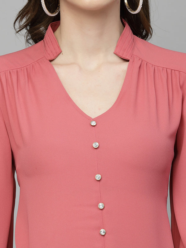 Gipsy Gipsy Peach Georgette Tunic Peach