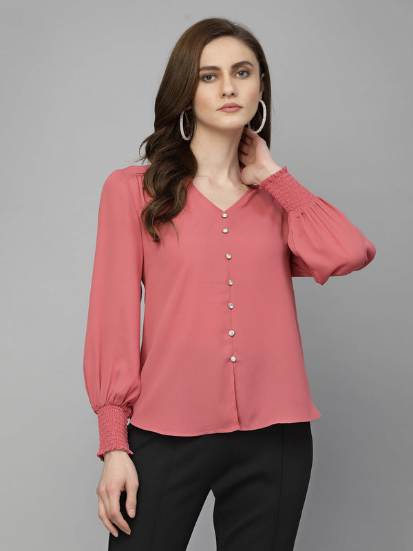 gipsy Gipsy Peach Georgette Tunic Peach