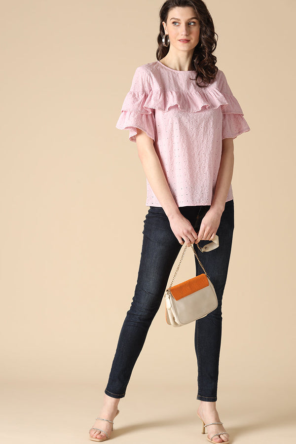 Gipsy Gipsy Pink Fashion Cotton Blouse Pink