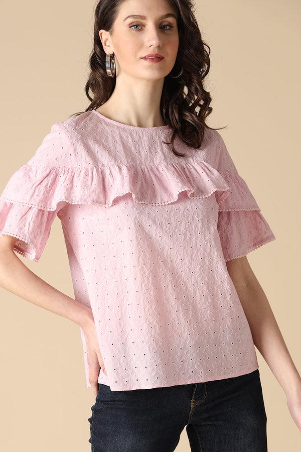 gipsy Gipsy Pink Fashion Cotton Blouse Pink