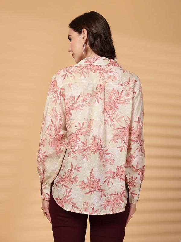 Gipsy Gipsy Pink Floral Cotton Shirt