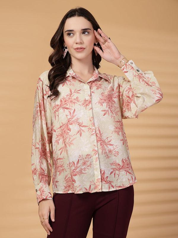 gipsy Gipsy Pink Floral Cotton Shirt