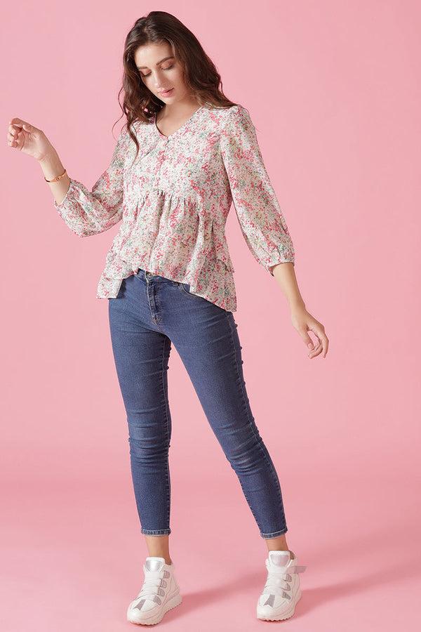 Gipsy Gipsy Pink Georgette Blouse Pink