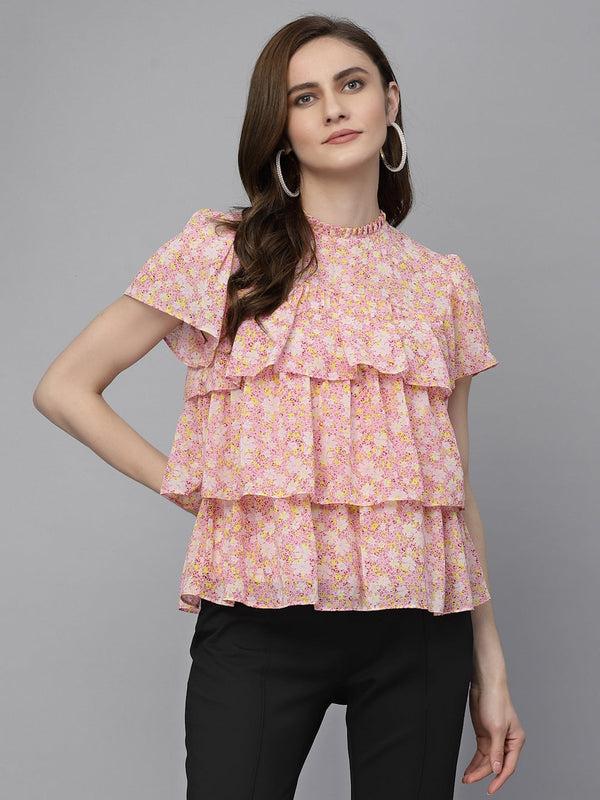 gipsy Gipsy Pink Georgette Blouse Pink