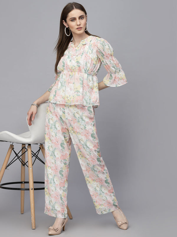 Gipsy Gipsy Pink Georgette Co-Ord Top Pink