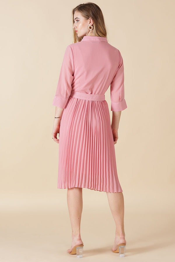 Gipsy Gipsy Pink Georgette Dress Pink