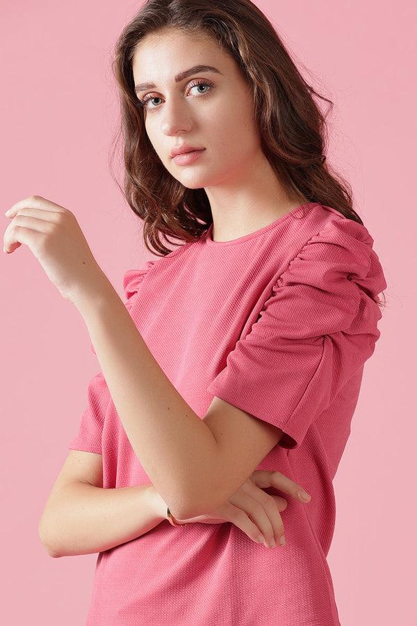 Gipsy Gipsy Pink Knit Blouse Pink