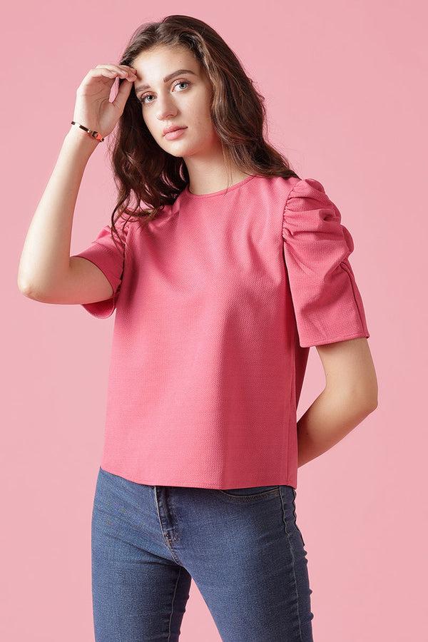 gipsy Gipsy Pink Knit Blouse Pink