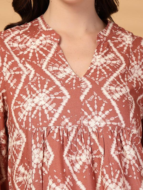 Gipsy Gipsy Pink Tie-Dye Rayon Tunic