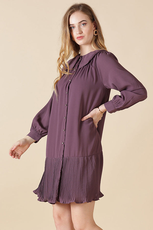 Gipsy Gipsy Purple Georgette Dress Purple