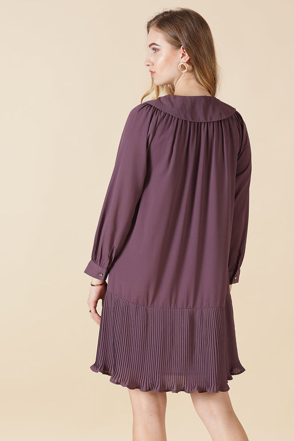 Gipsy Gipsy Purple Georgette Dress Purple