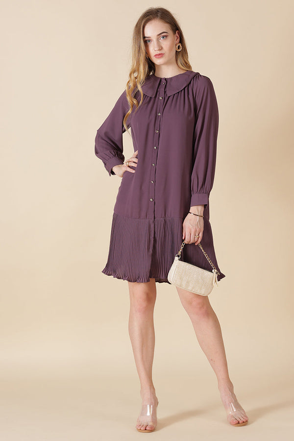 Gipsy Gipsy Purple Georgette Dress Purple