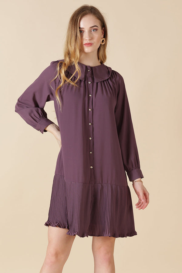 gipsy Gipsy Purple Georgette Dress Purple