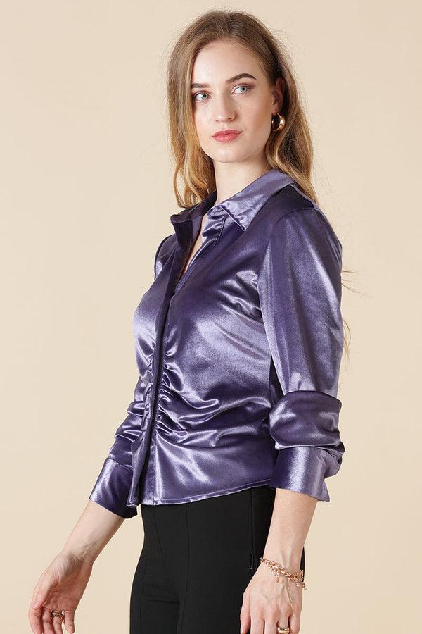 Gipsy Gipsy Purple Polyester Shirt Purple