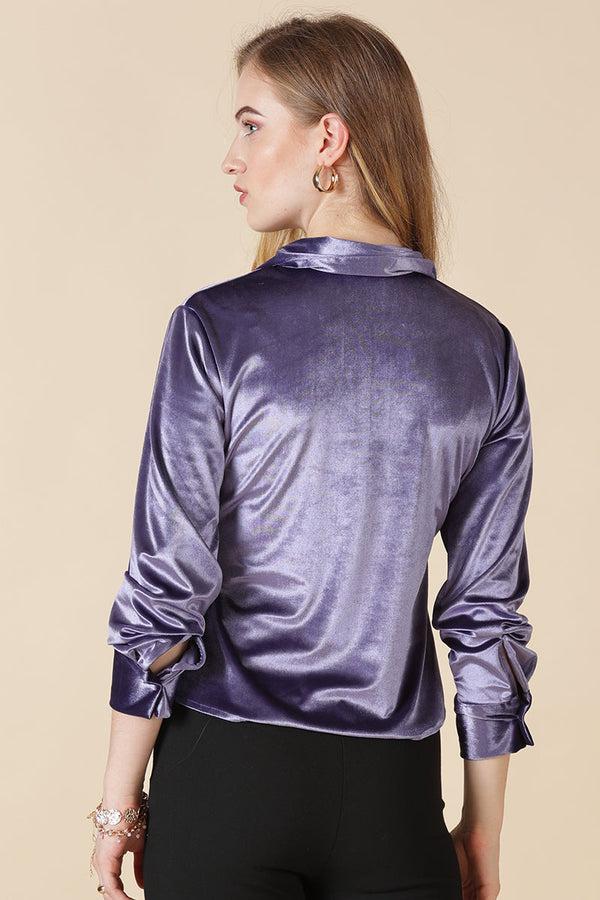 Gipsy Gipsy Purple Polyester Shirt Purple