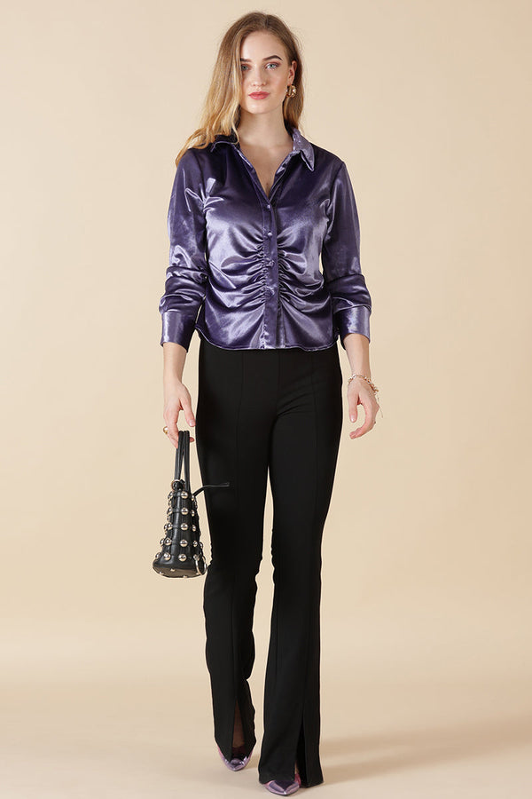Gipsy Gipsy Purple Polyester Shirt Purple